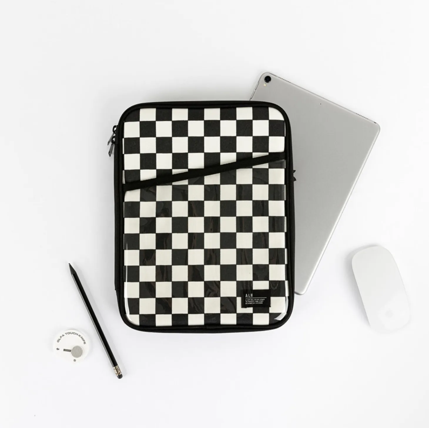 A Low Hill Check Pattern 11 in. Tablet Pouch