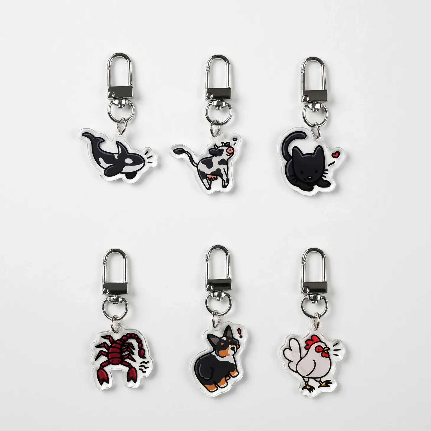 Animal Acrylic Key Ring v2
