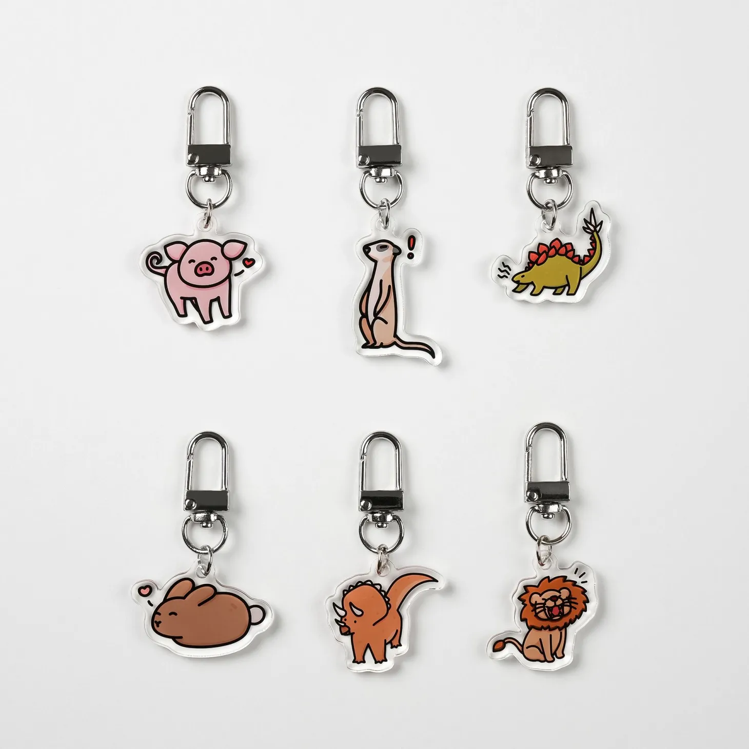 Animal Acrylic Key Ring v2