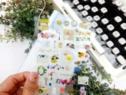 Antique Floral Deco Sticker