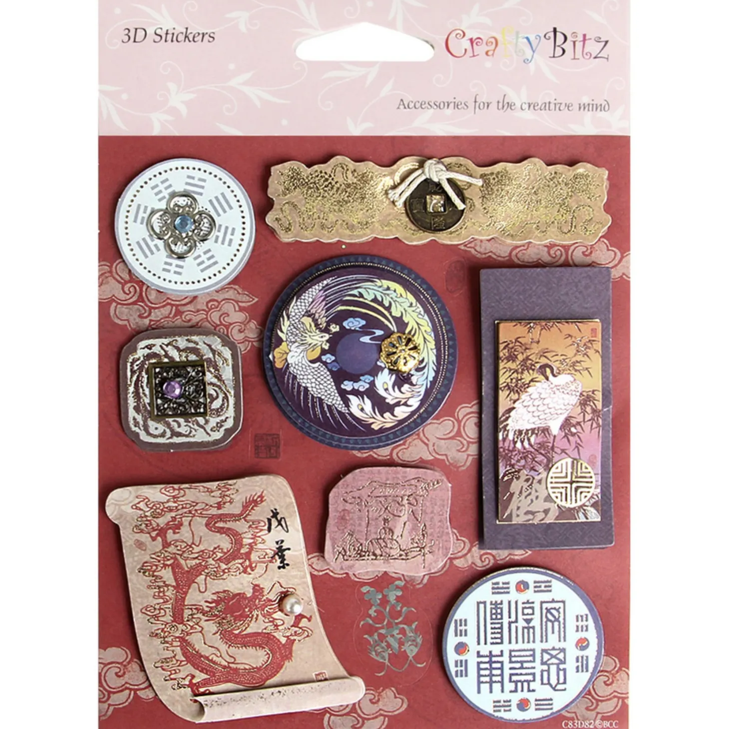 Asia Themed 3D Deco Sticker