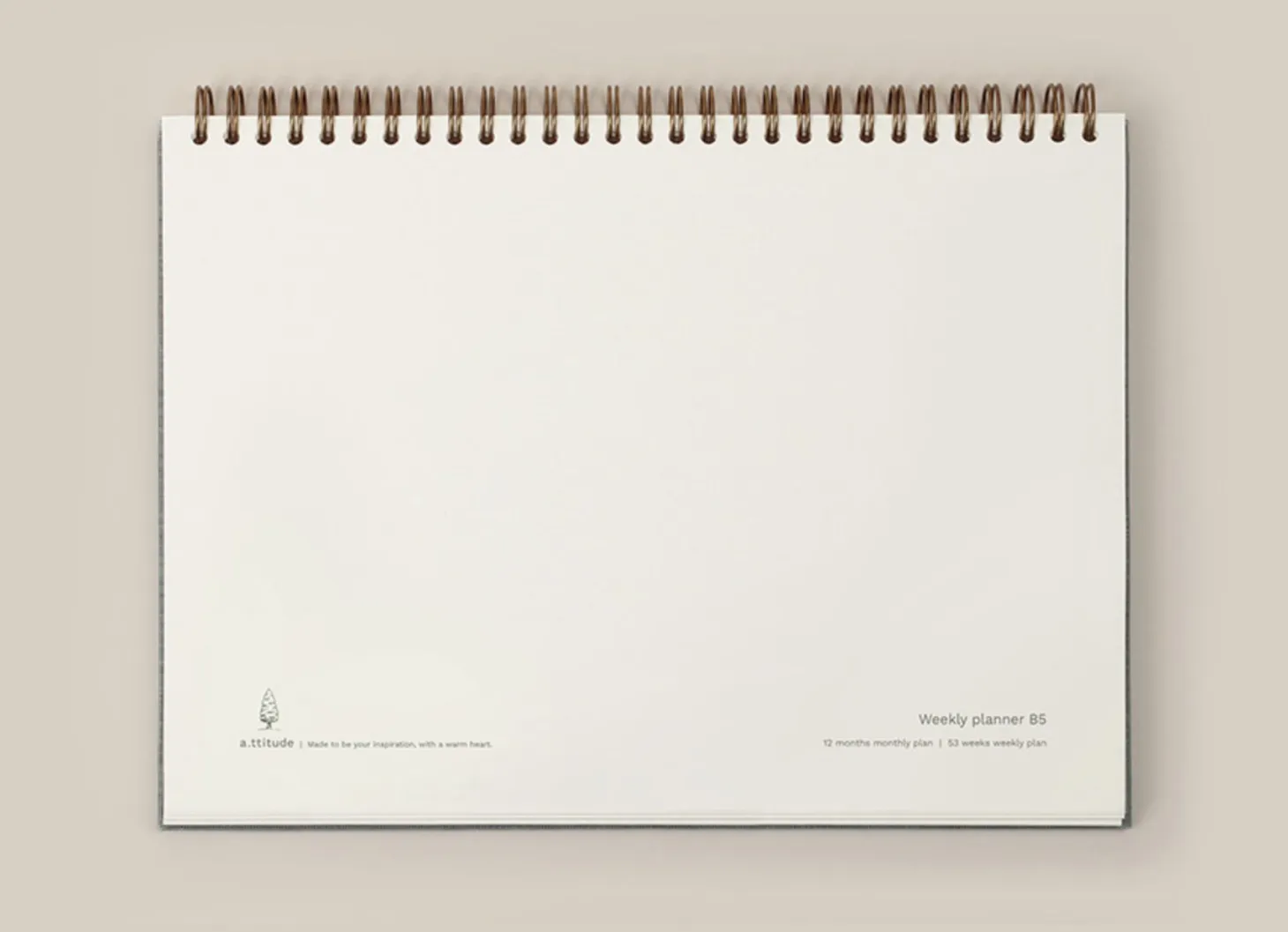 Attitude B5 Spiral Hardcover Weekly Planner