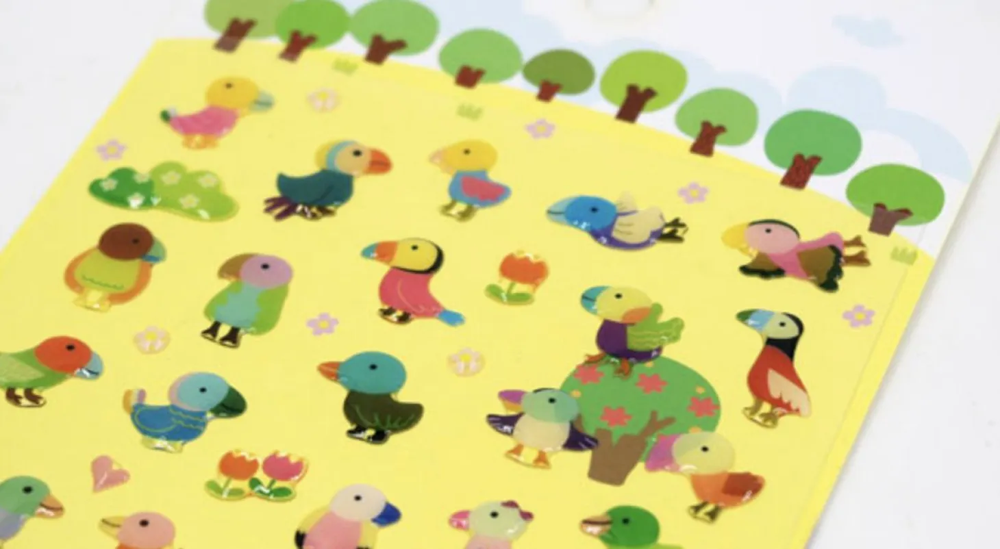 Baby Bird Epoxy Sticker
