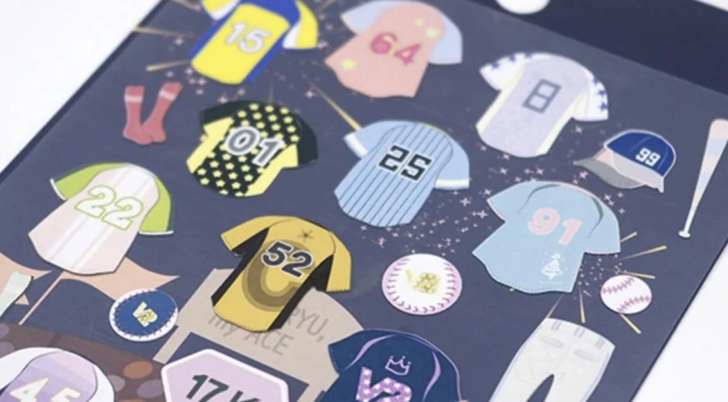 Baseball Clothing Paper Sticker