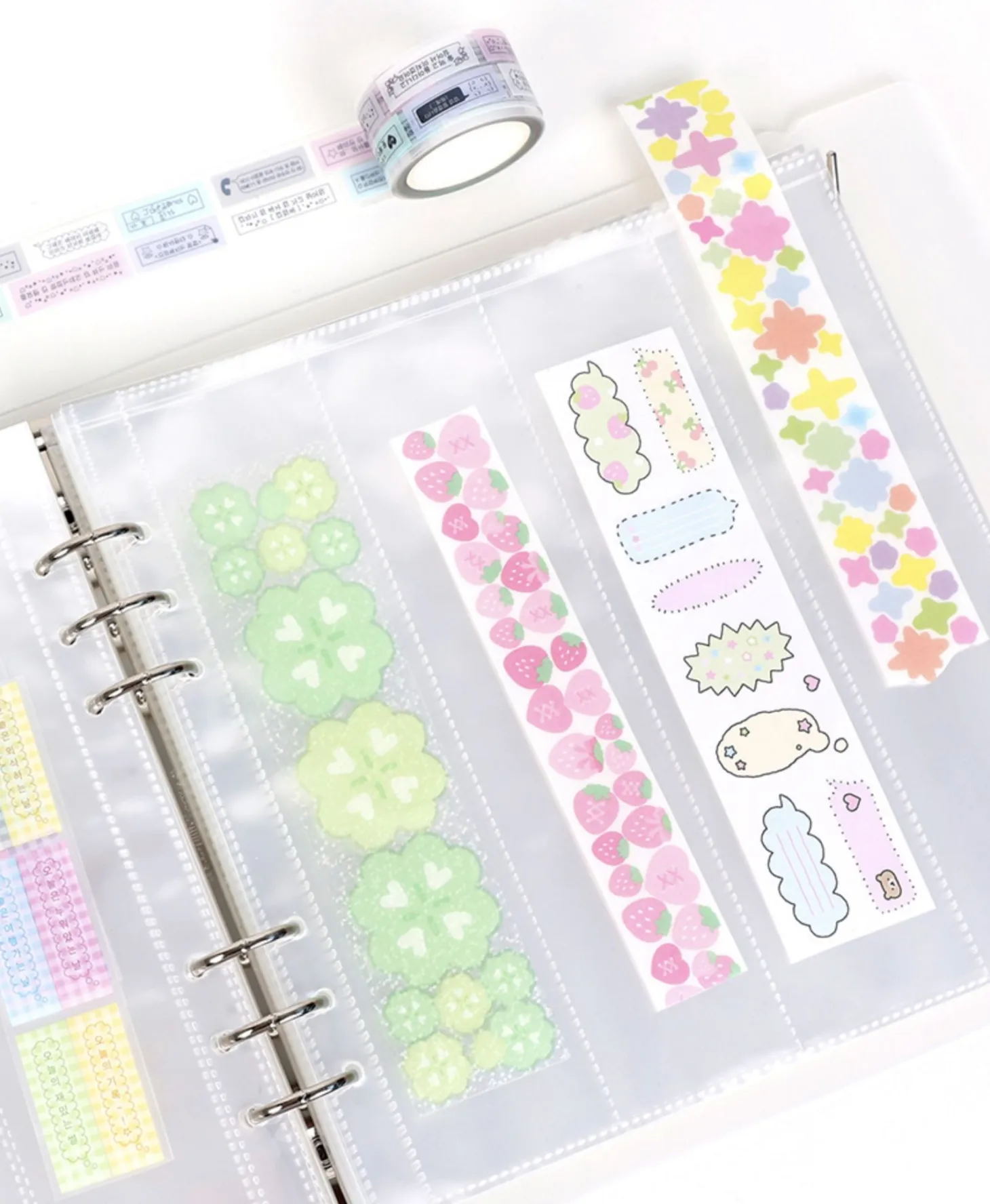 Basic 6 Ring A5 Wide Double-sided Pocket Refill