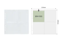 Basic 6 Ring A5 Wide Double-sided Pocket Refill