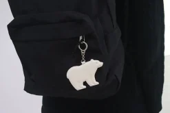 Bear Vegan Leather Key Ring
