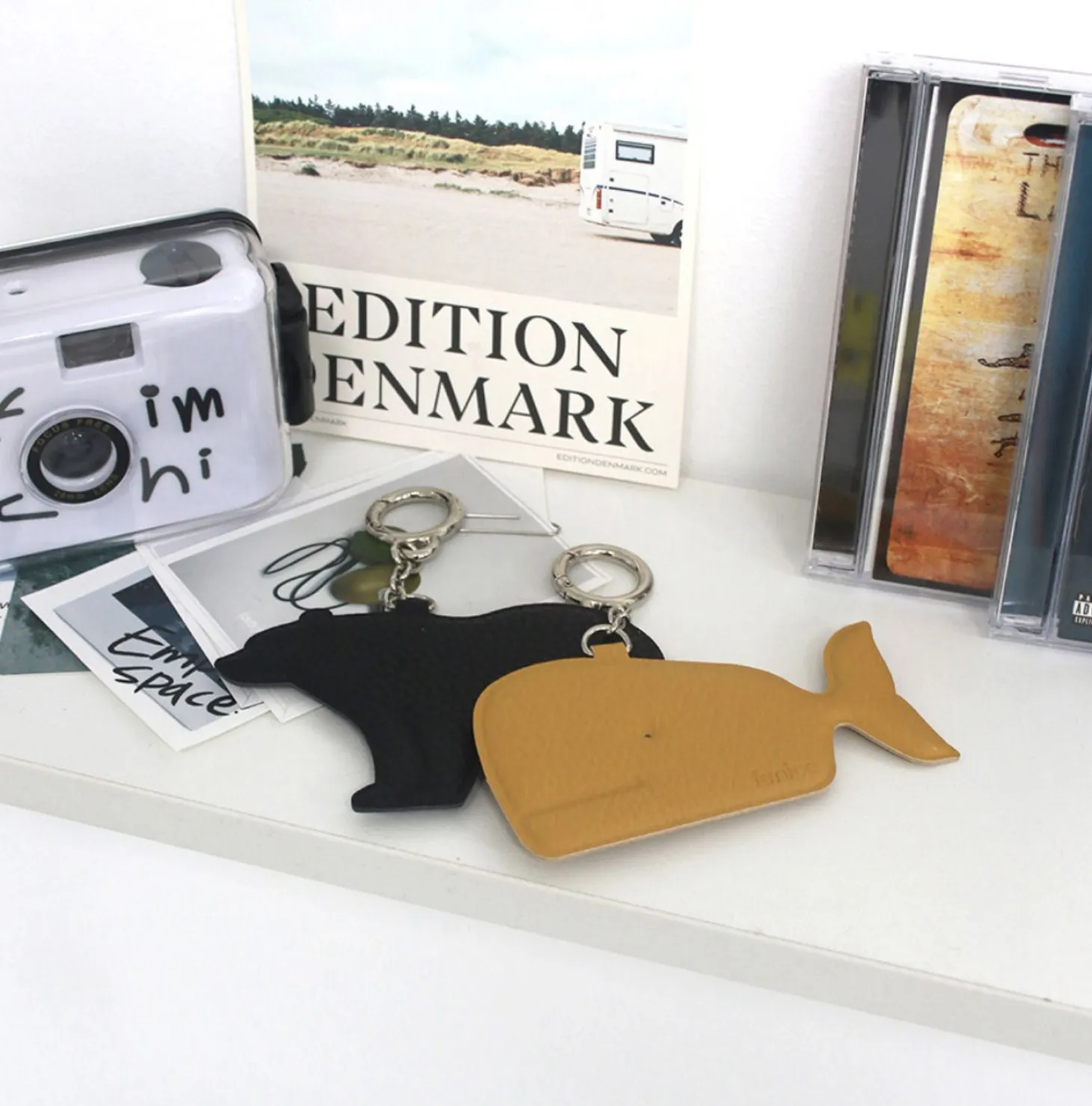 Bear Vegan Leather Key Ring