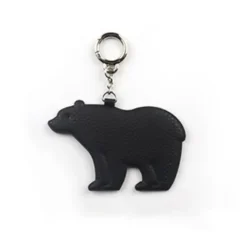 Bear Vegan Leather Key Ring