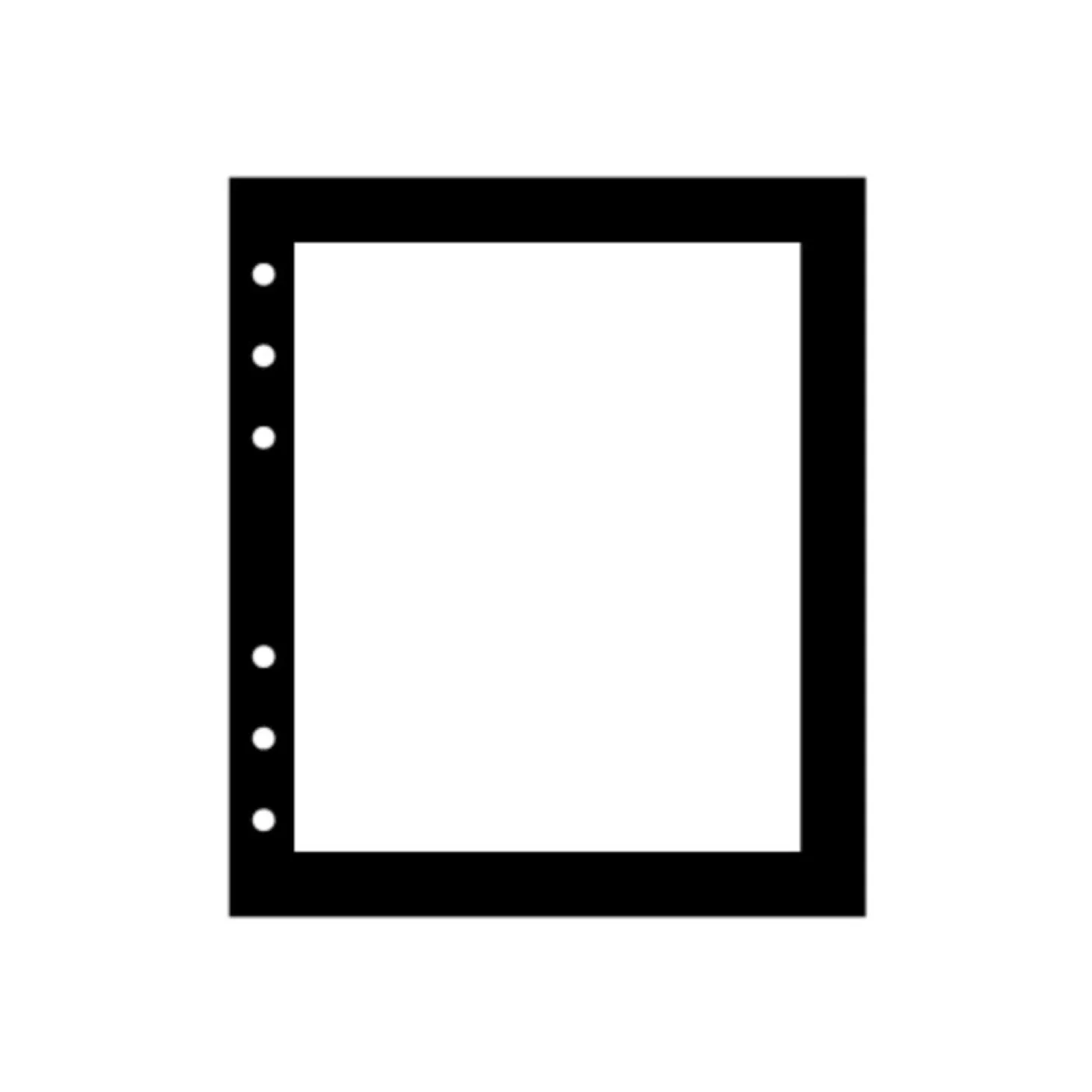 Black 6 Ring A6 Wide Note Refill
