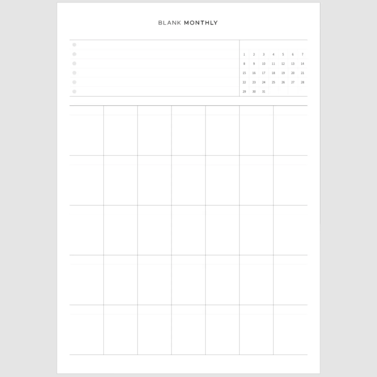 Blank Planning Notepad