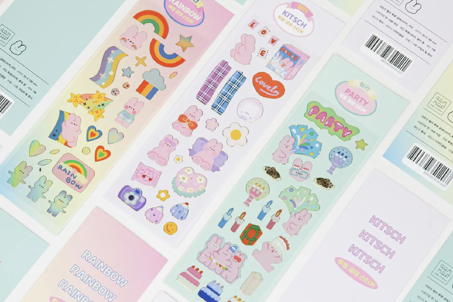 Bunny Gold Line Deco Sticker