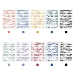 Calligraphy Alphabet&Number Sticker Set