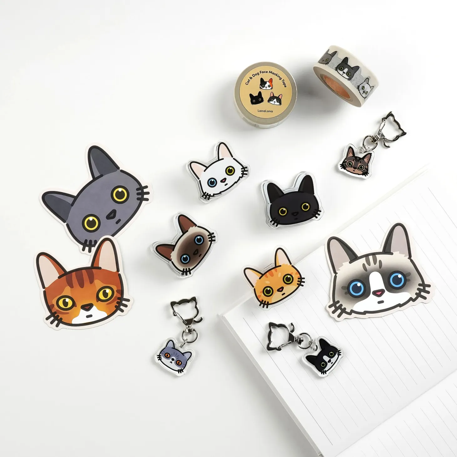Cat & Dog Face Masking Tape