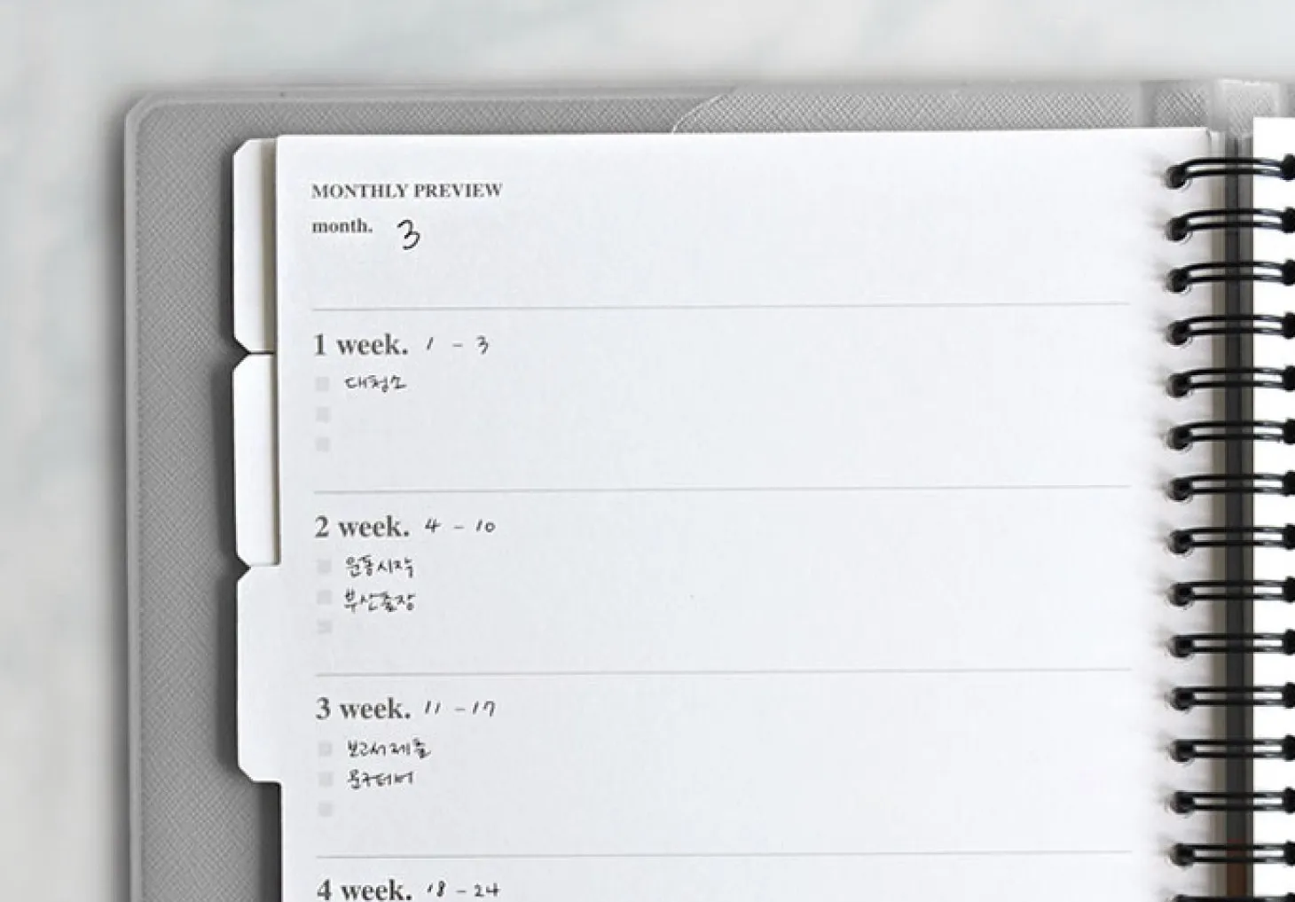 Classy Standard Index Weekly Planner