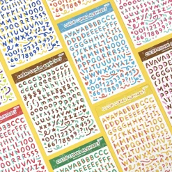 Color Combo Alphabet Removable Sticker