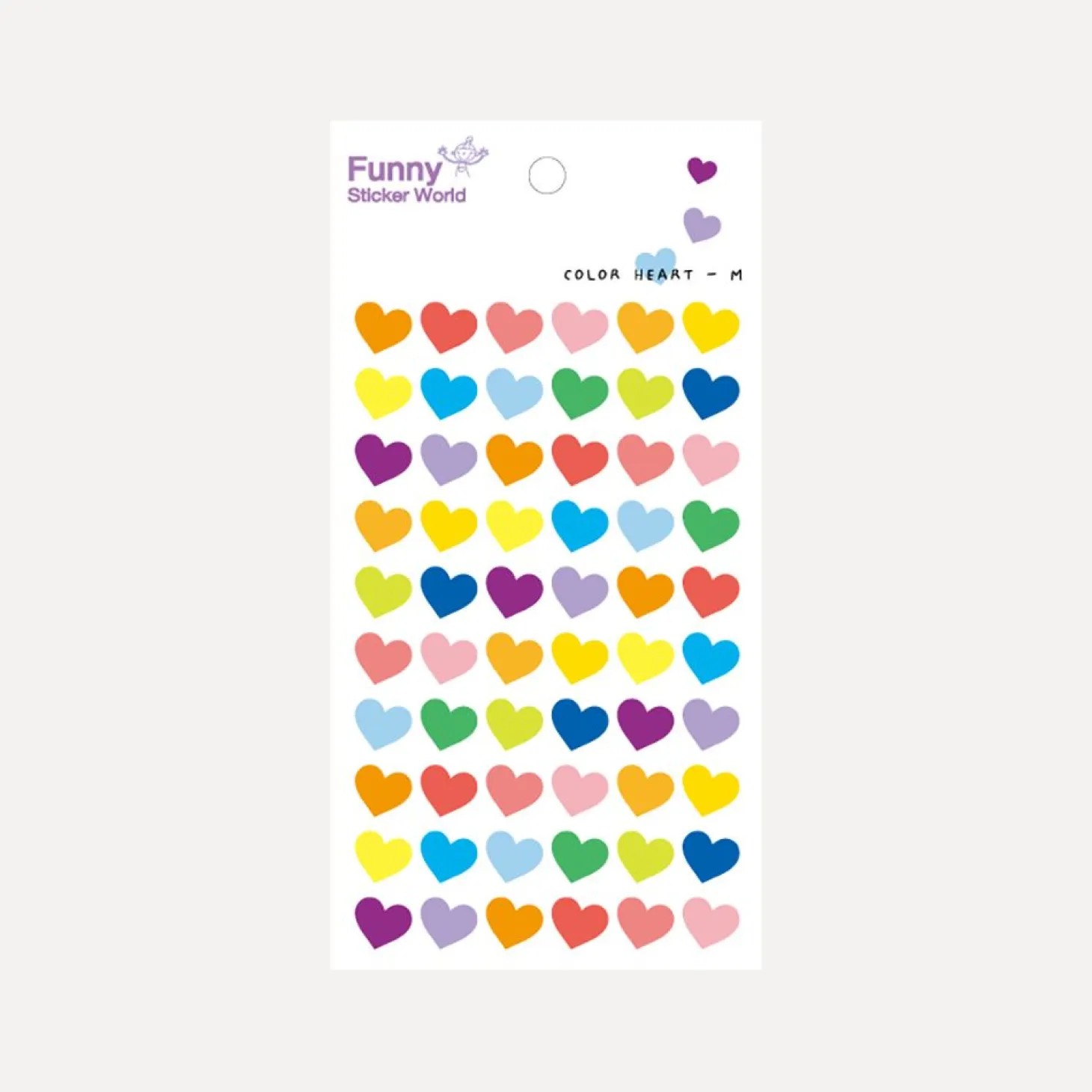 Colorful See-through Heart PVC Sticker