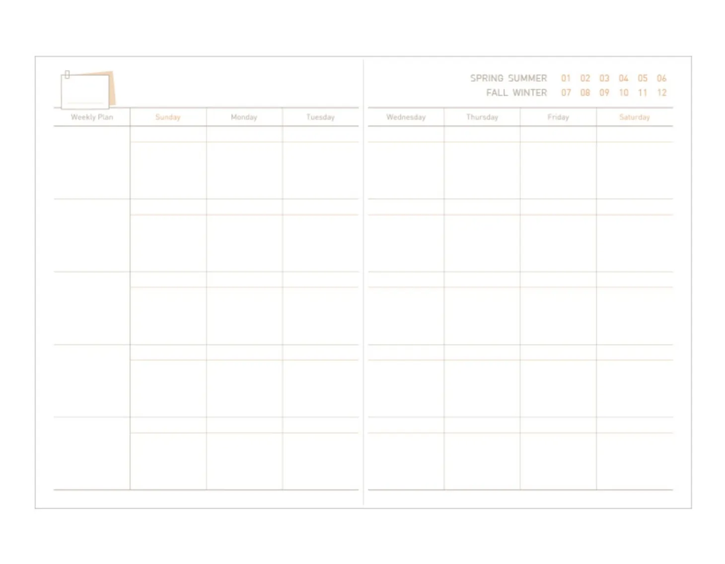 Colorful Weekly Diary Scheduler v8