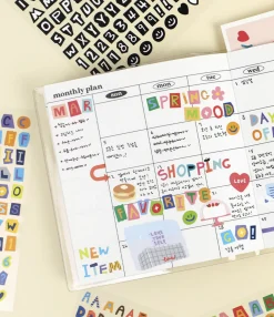 Color Recipe Alphabet Removable Sticker