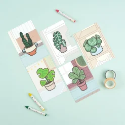 Cozy Home Houseplant Postcard