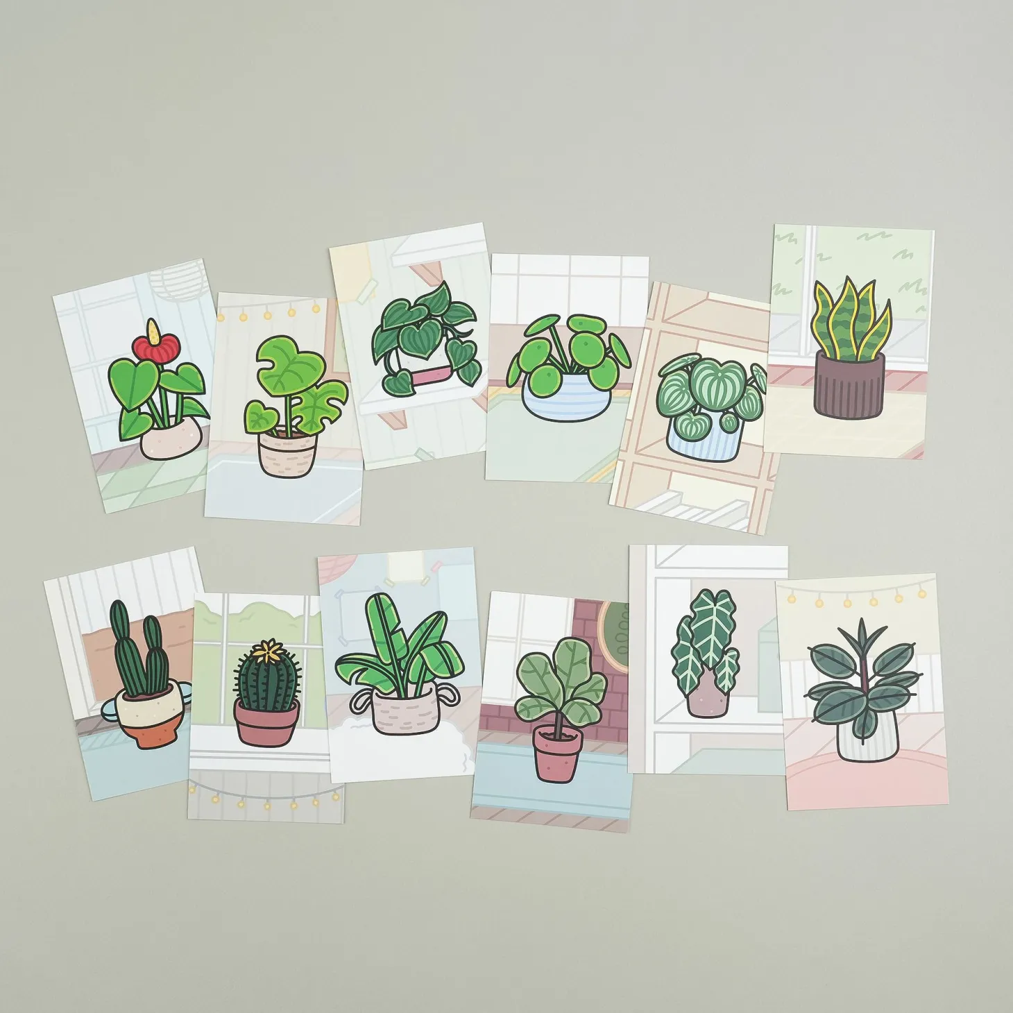 Cozy Home Houseplant Postcard