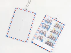 4 Cut Double Photo Holder Key Chain