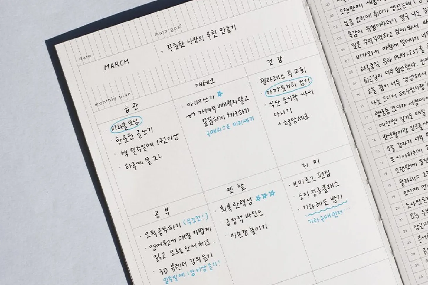 Daily Sequence One-Month Planner