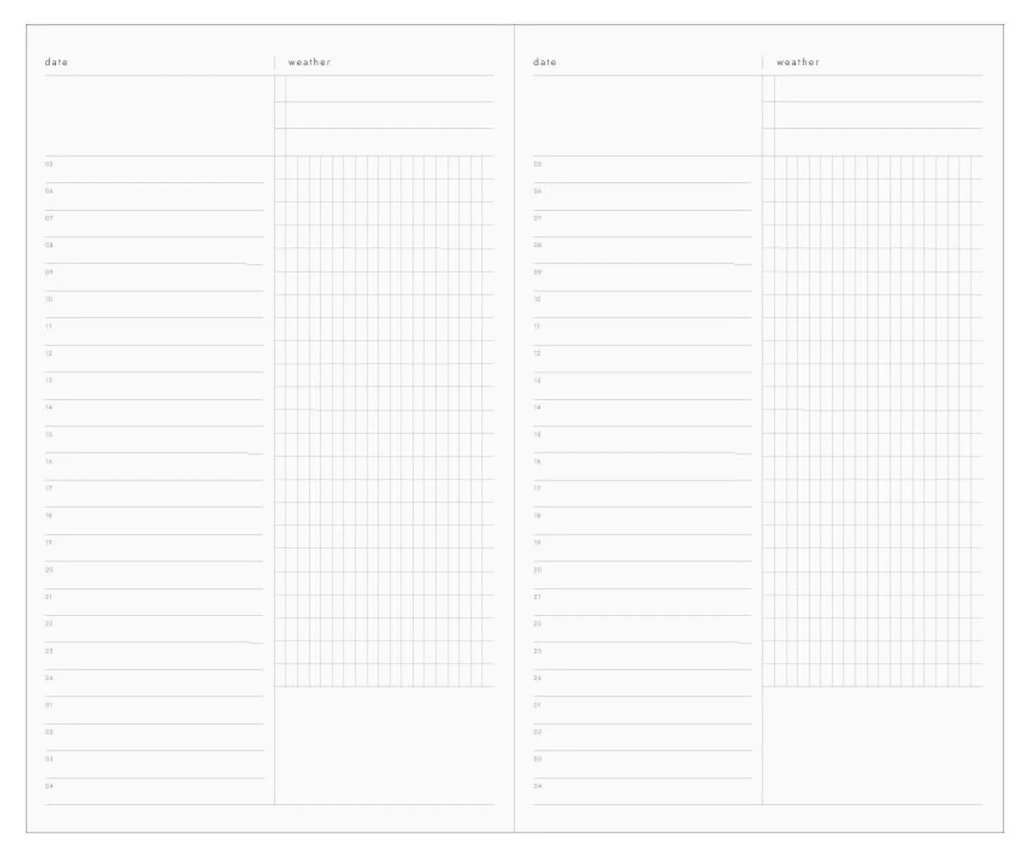 Daily Sequence One-Month Planner