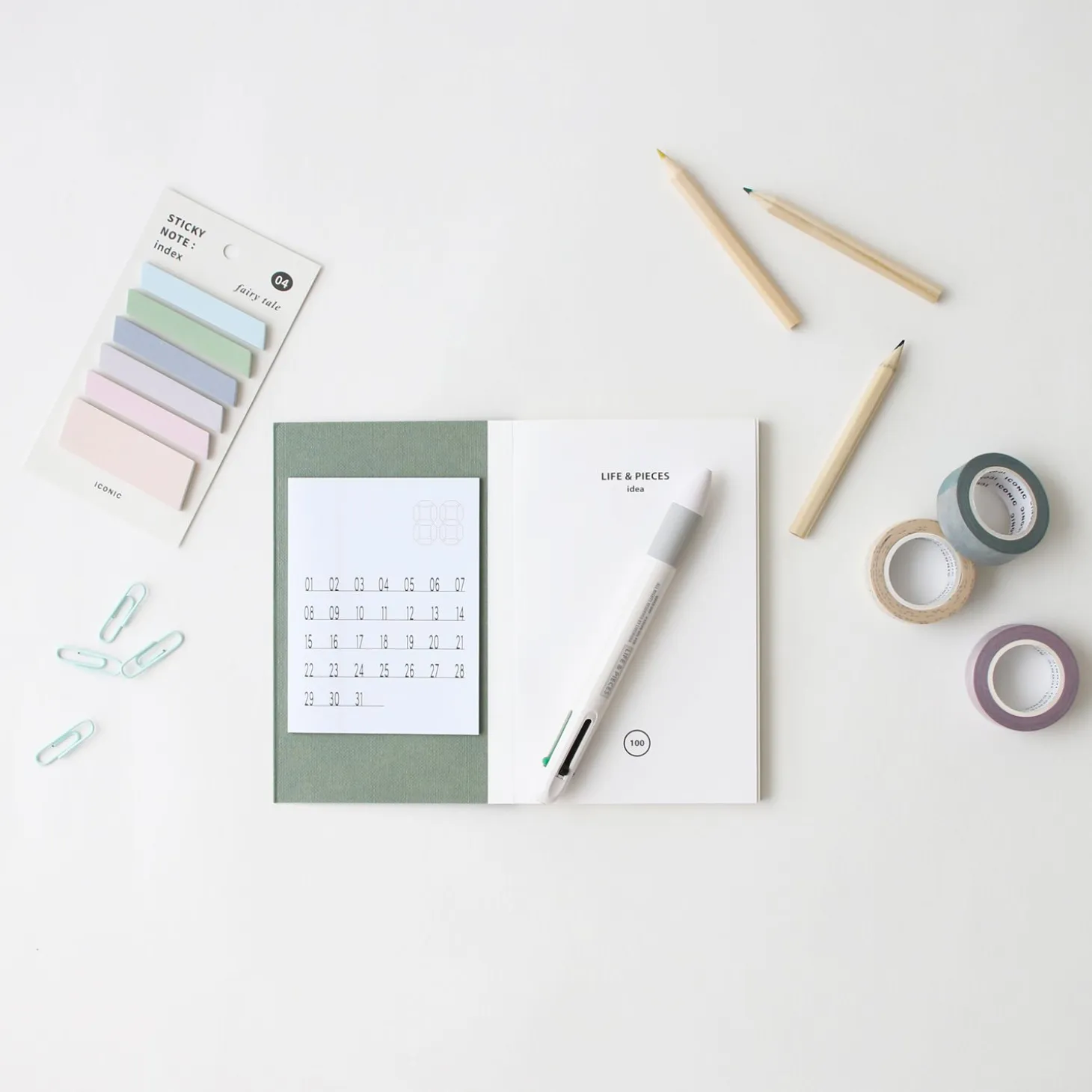 Dateless Calendar Sticky Note