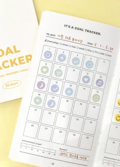 30 Days Goal Tracking Slim Notebook