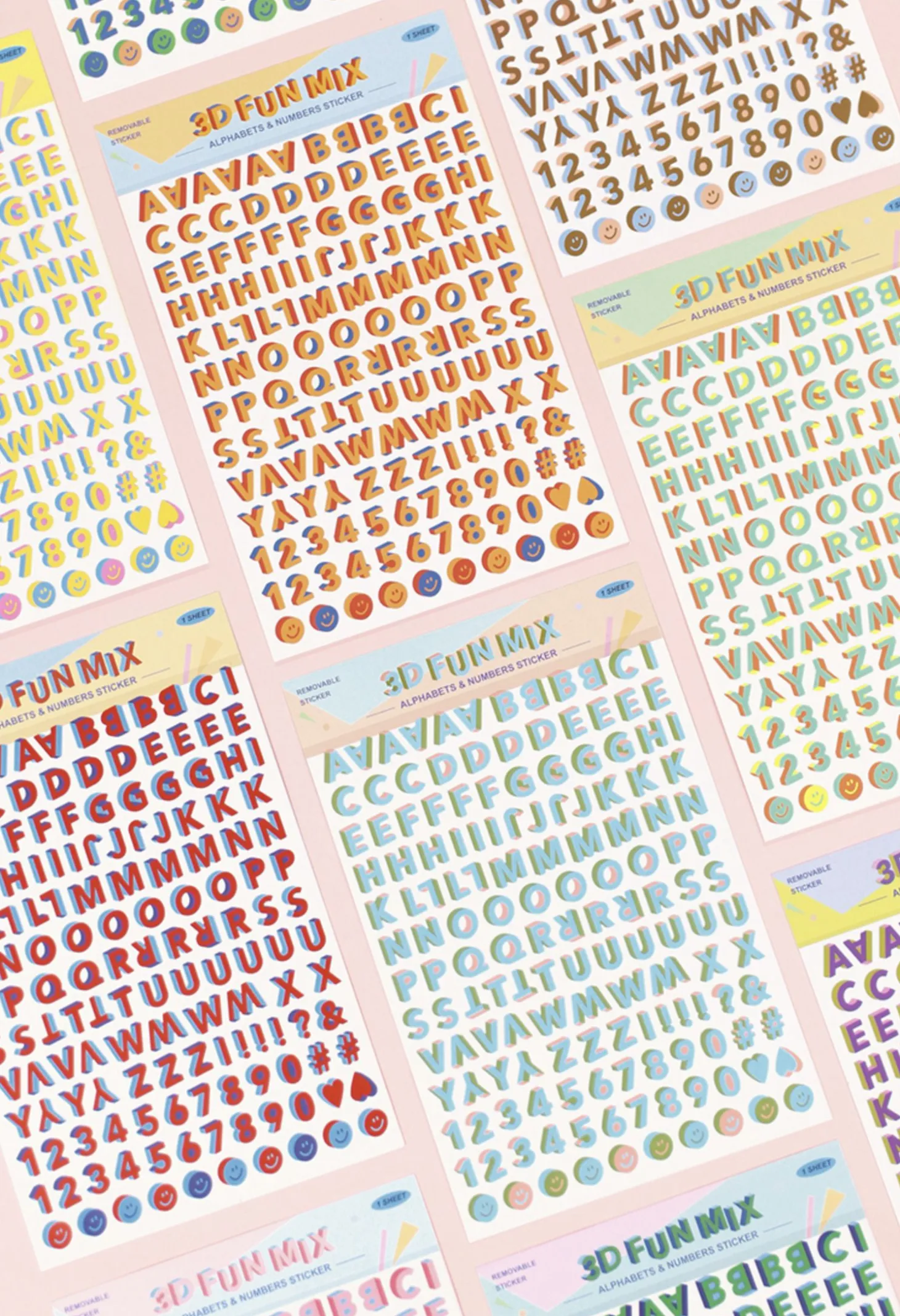 3D Fun Mix Alphabet Removable Sticker