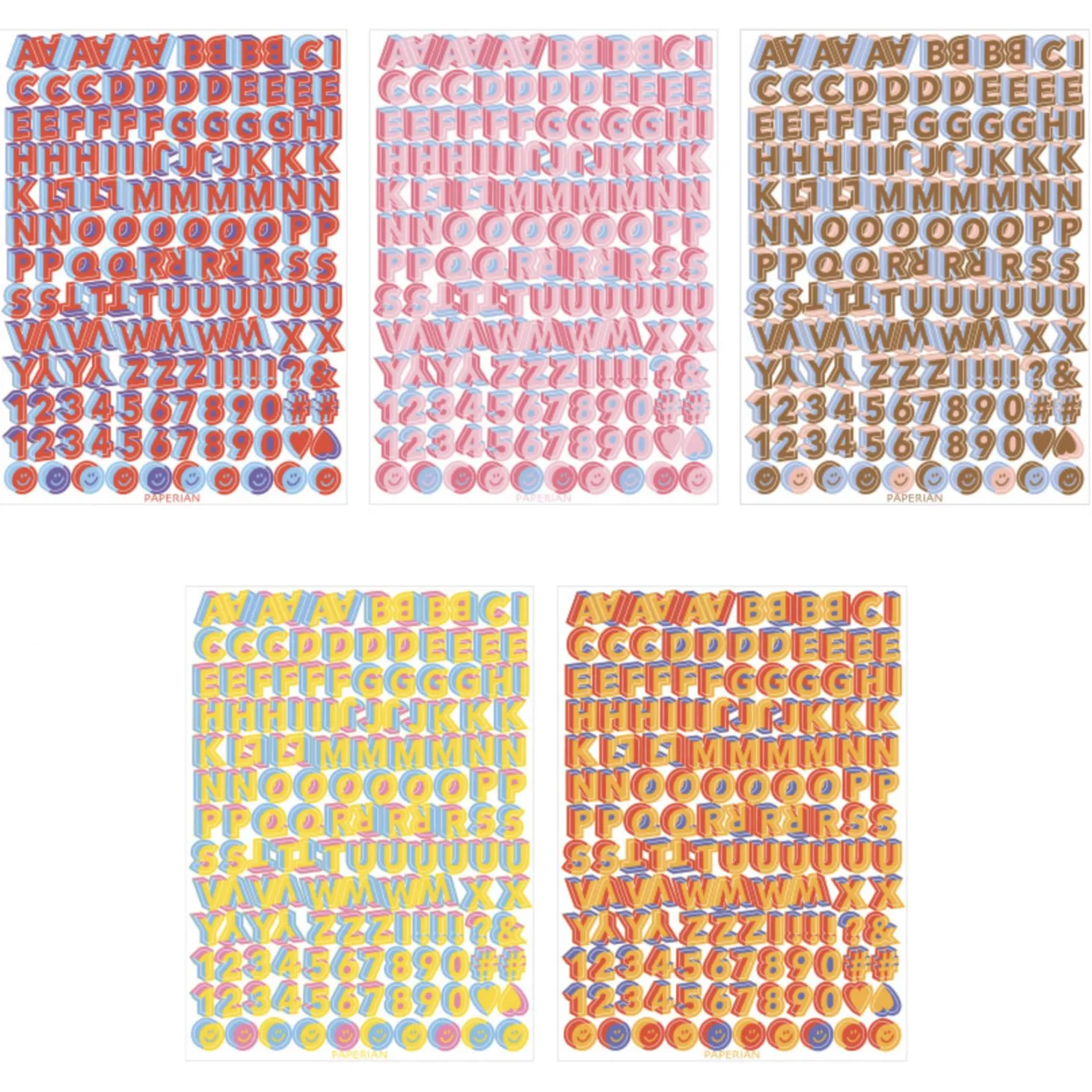 3D Fun Mix Alphabet Removable Sticker