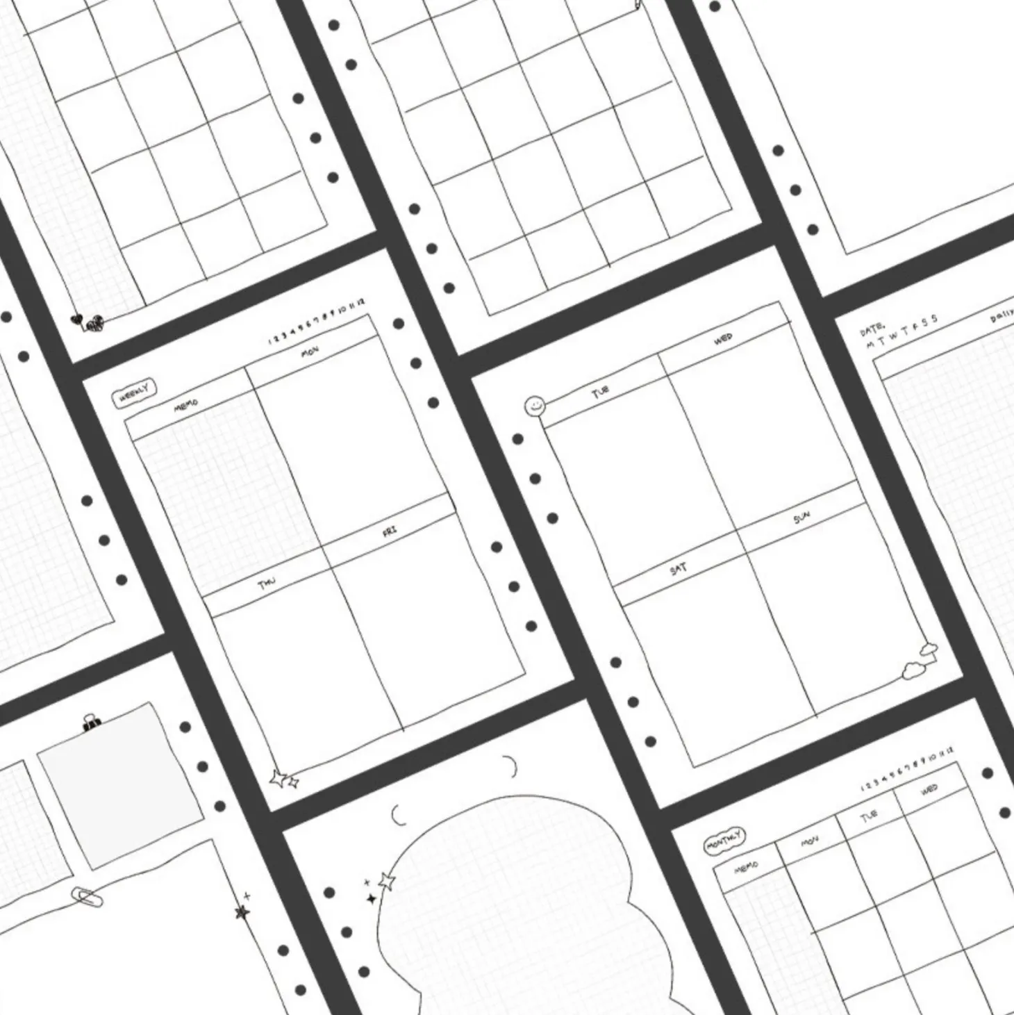 Doodle Bulk 6 Ring A5 Planner Refill