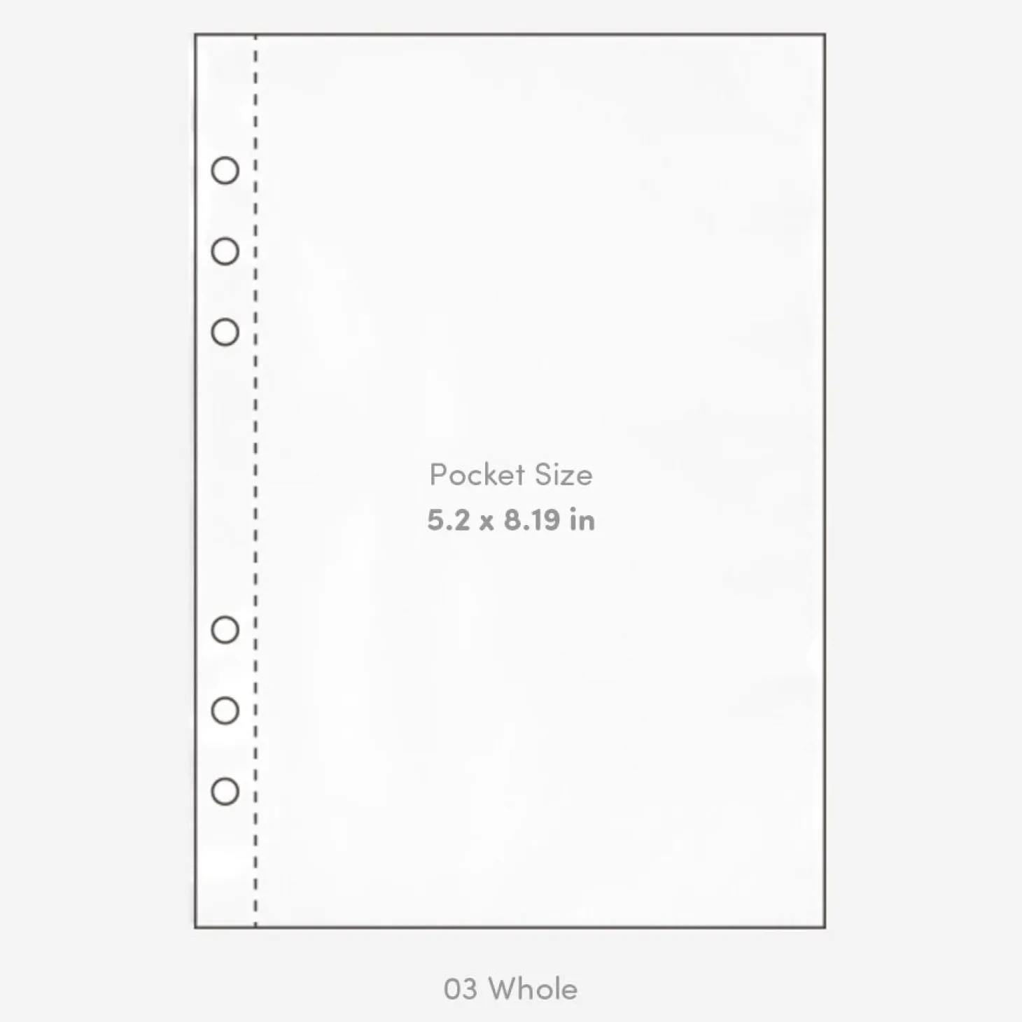 Double-sided 6 Ring A5 Pocket Refill