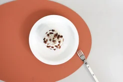 Ellipse Edge Leather Dining Placemat