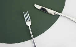 Ellipse Edge Leather Dining Placemat