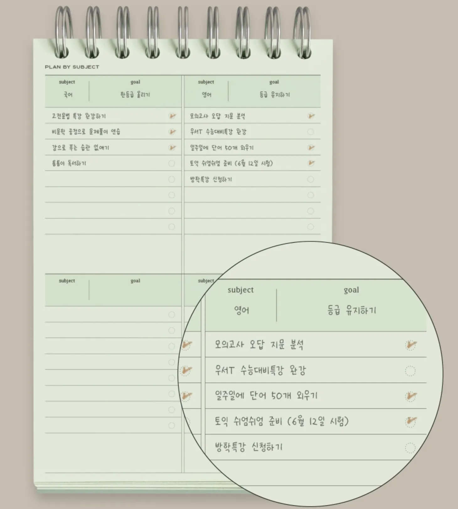 Flow Spiral Standing Study Planner