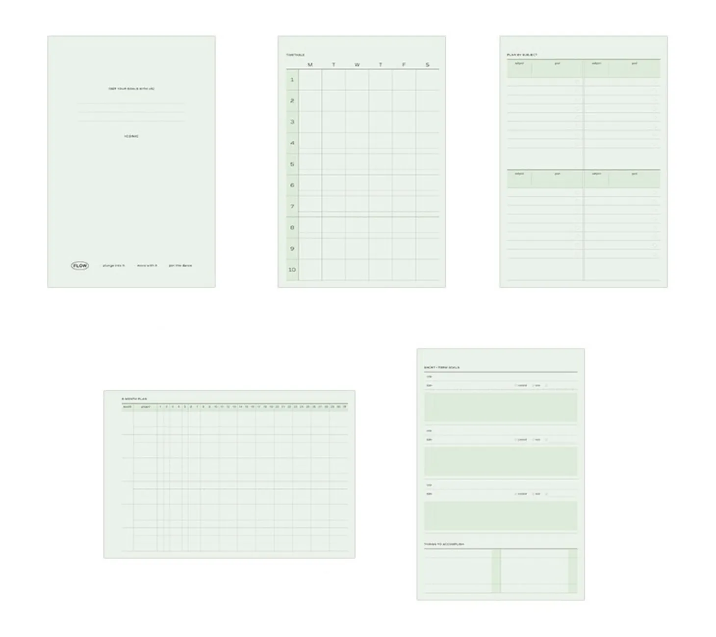 Flow Spiral Standing Study Planner