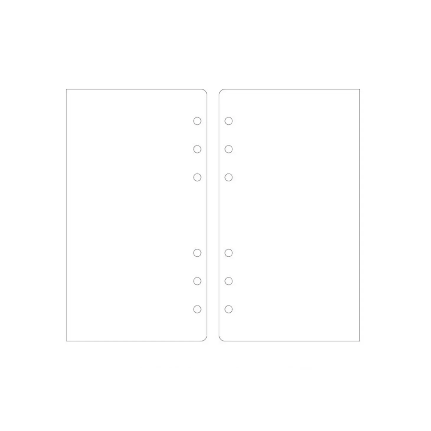 Fountain Friendly 6 Ring A6 Plain Note Refill
