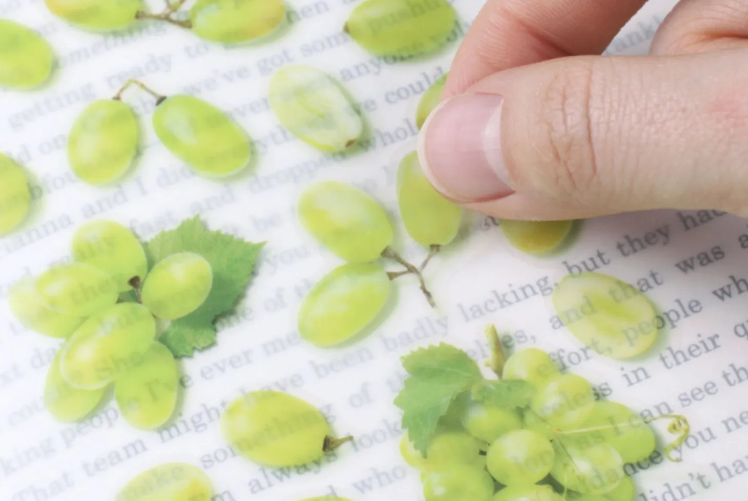 Green Grape Pressed Fruit Sticker