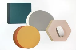 Hexagon Vegan Leather Mouse Pad