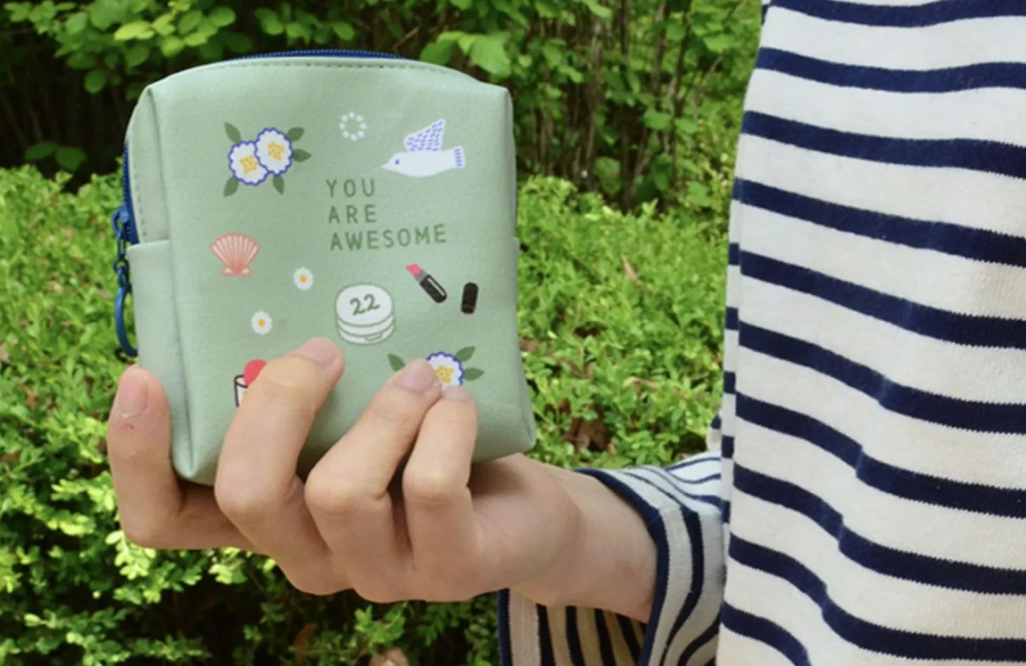 Illustrated Mini Zip Pouch