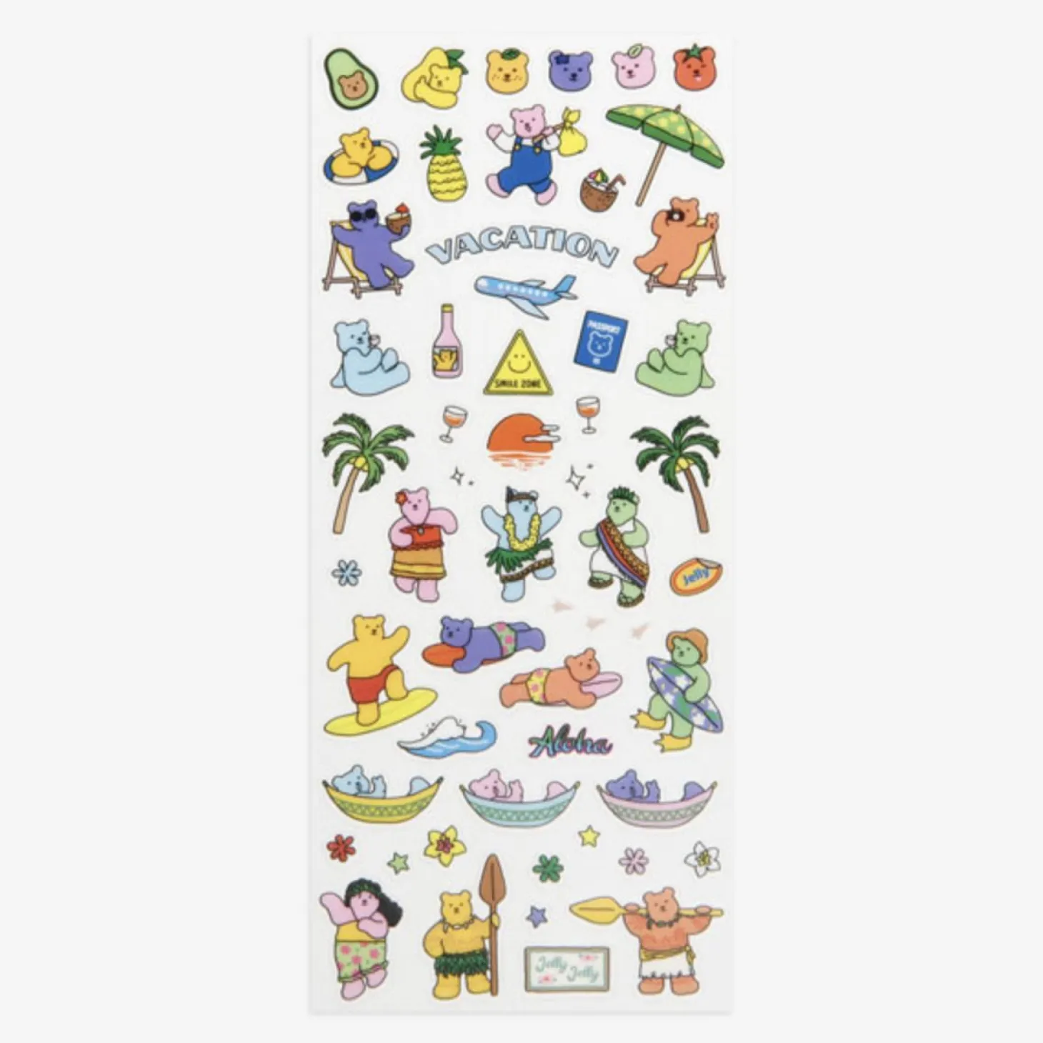 Jelly Bear Slim Diary Sticker v1