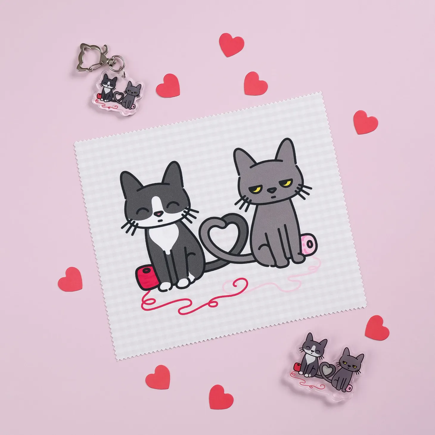 Lana & Tuxedo Cat Acrylic Magnet