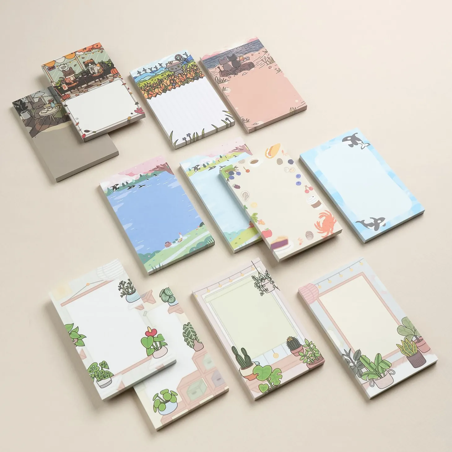 Lana & Tuxedo Cat Memo Pad