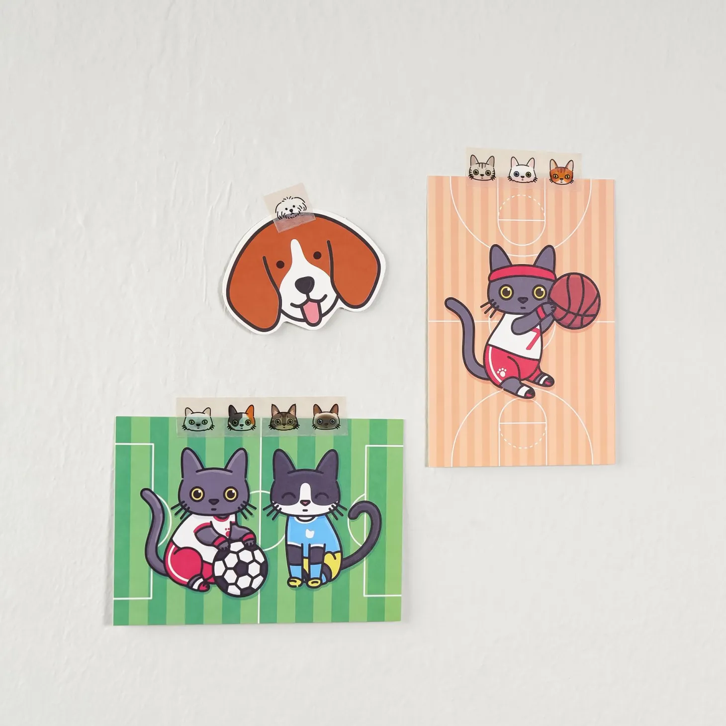 Lana & Tuxedo Cat Sports Postcard