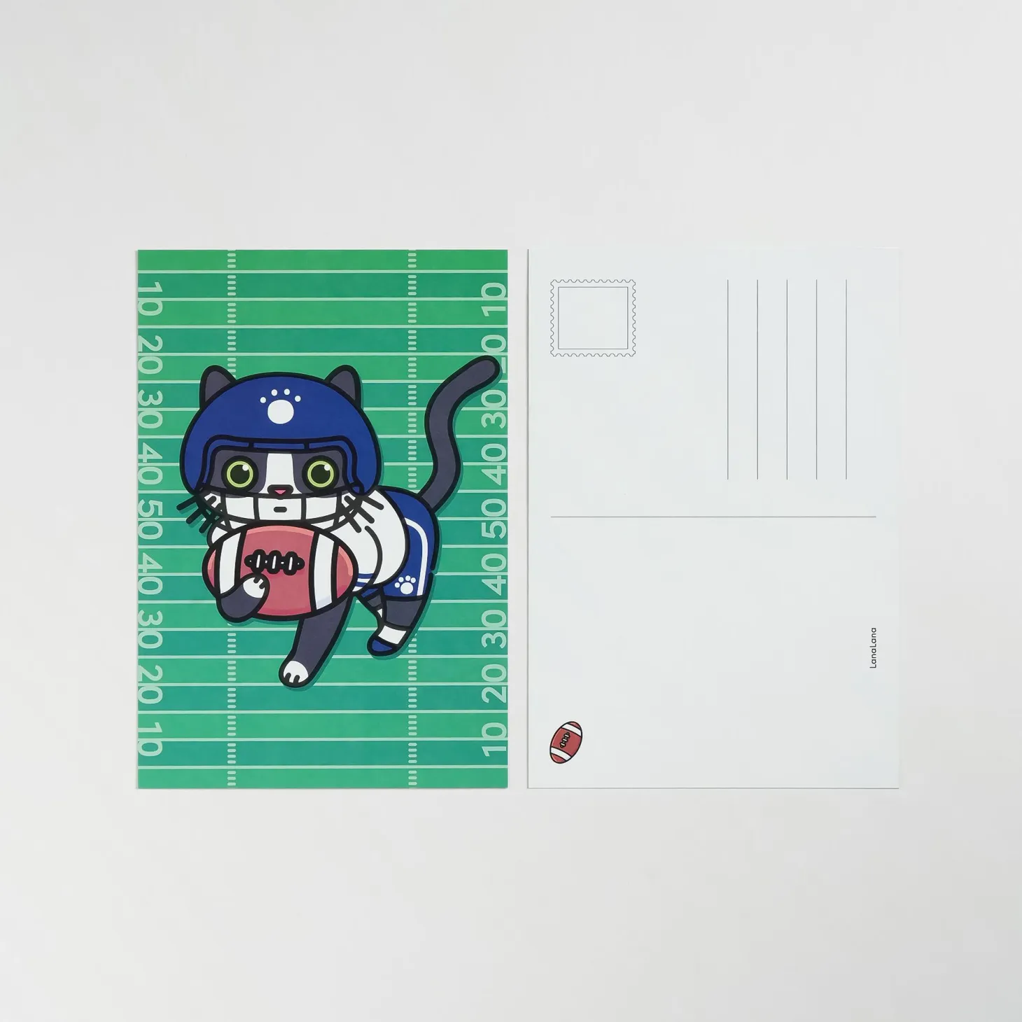 Lana & Tuxedo Cat Sports Postcard