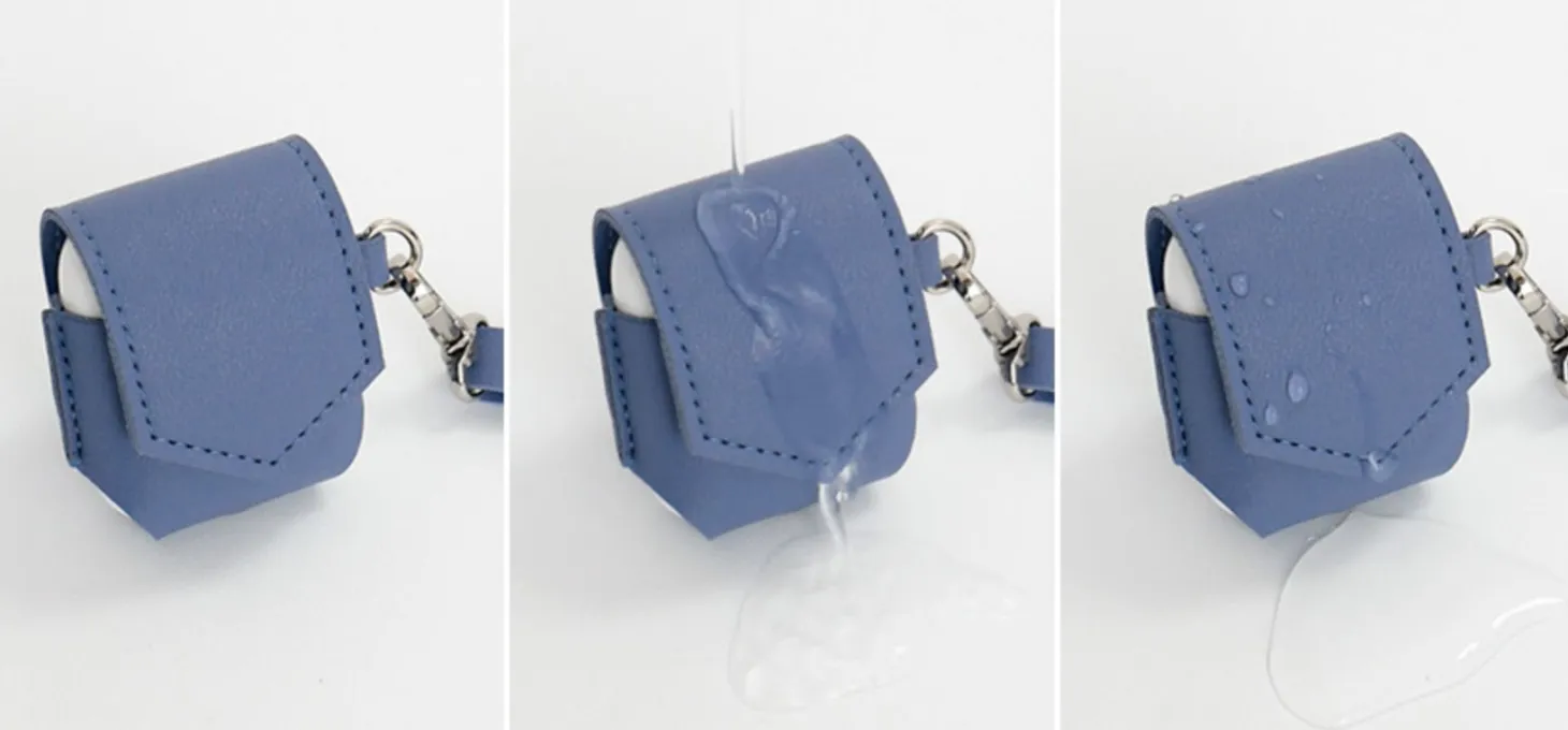 Leather AirPods Pouch + Strap Set