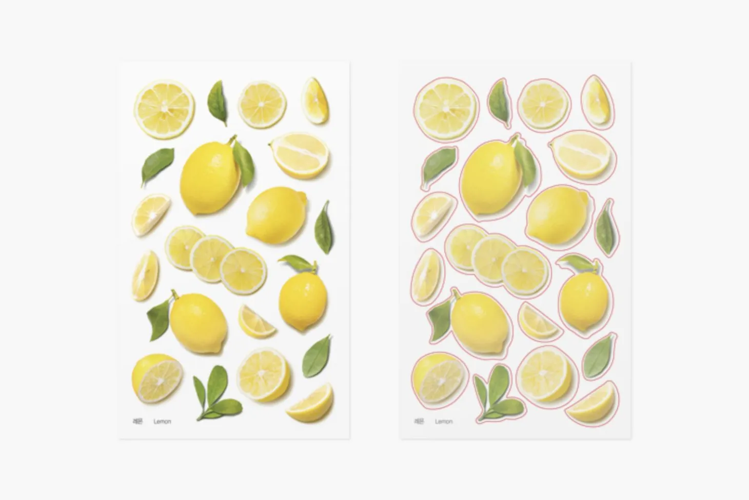 Lemon Pressed Fruit Sticker