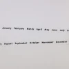 Lettering Months Masking Tape